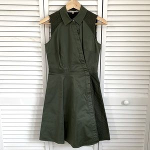 Rachel Rachel Roy Army Green Mixed Media Dress